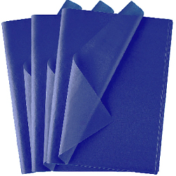 Бумага тишью односторонняя темно-синяя 76х50см, 500 листов 14г/м