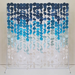 Занавес из бумажных кругов на нитях 5 шт х 2 м, градиент синий